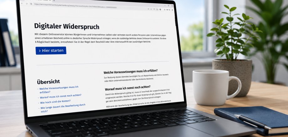 Über den Digitalen Widerspruch können Sie von Zuhause aus bequem Ihre Widersprüche einreichen