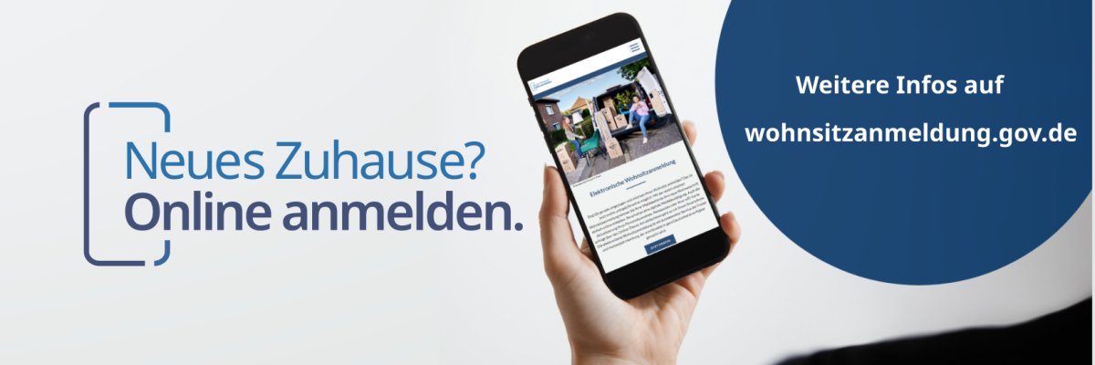 Elektronische Wohnsitzanmeldung Symbolbild Onlinezugangsgesetz Digitale Verwaltung. Deutschlandkarte mit gelbem OZG-Schriftzug