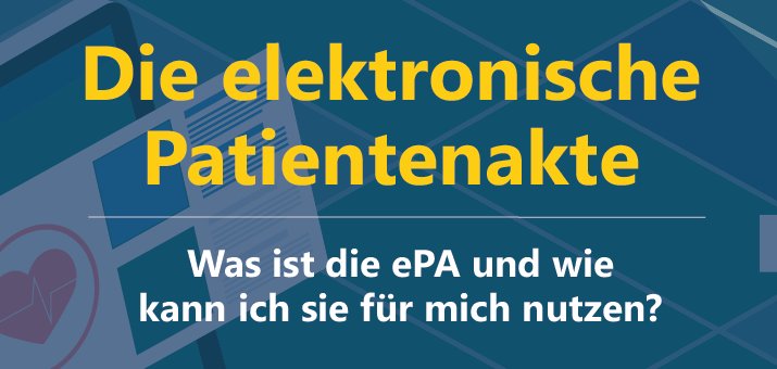 Die elektronische Patientenakte Die elektronische Patientenakte Was ist die ePA und wie kann ich sie für mich nutzen? Ein Infoabend mit ... · Referentinnen der IKK Südwest · Snacks, Getränken & Austausch · AWO Bruchmühlbach-Miesau · Arbeitskreis Digitales Do, 15.10.2026 um 18.00 Uhr Gemeindesaal Bruchmühlbach (Alte Straße 3)